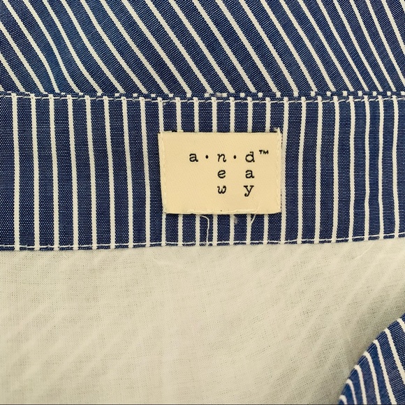 A New Day Asymmetrical Striped Ruffle Skirt Approx Sz 18 - Picture 6 of 7